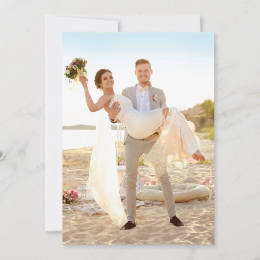 Invitation Mariage photo Western Cowboy Rope (Dos)