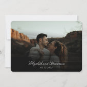 Invitation Mariage photo Whimsical Black Typography (Devant)