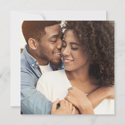 Invitation Mariage photo Whimsical Greenery Black Gold Carré (Dos)