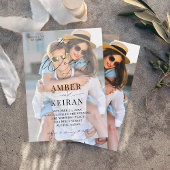 Invitation Mariage photo White Shades