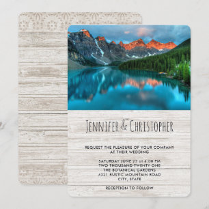 Invitation Mariage photographique pittoresque Mountain Landsc