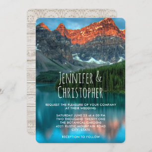 Invitation Mariage photographique pittoresque Mountain Landsc