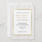 Invitation Mariage Pierres Roses Rayures Blanches (Devant)