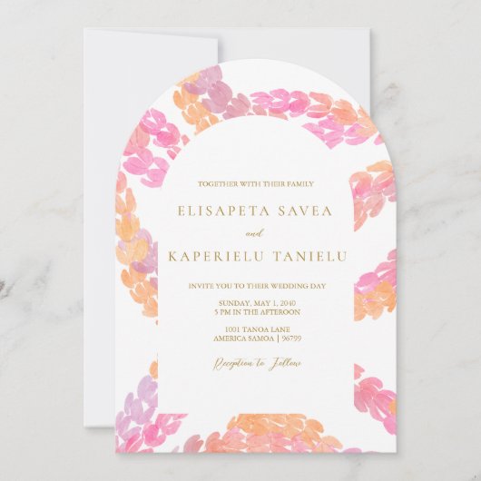 Invitation Mariage Pikake (Devant)