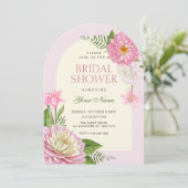 Invitation Mariage pink floral bloom (Debout devant)