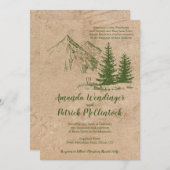 Invitation Mariage Pittoresque Rustic Mountain (Devant / Derrière)