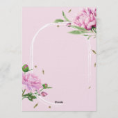 Invitation Mariage Pivoine (Dos)