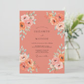 Invitation Mariage Pivoine Abricot (Debout devant)