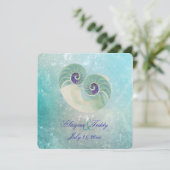 Invitation Mariage PixDezines nautilus/plage (Debout devant)