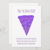 Invitation Mariage Pizza Party (Devant / Derrière)