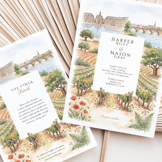 Invitation Mariage Place de la Bourse à Bordeaux
