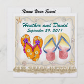 Invitation Mariage plage (Devant / Derrière)