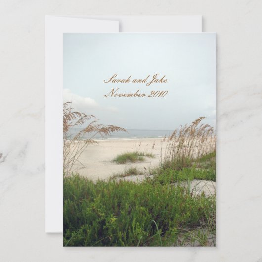 Invitation Mariage plage (Devant)
