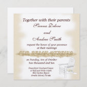 Invitation Mariage plage (Devant / Derrière)