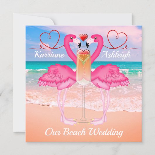 Invitation Mariage plage (Devant)