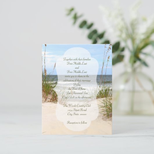 Invitation Mariage plage (Debout devant)