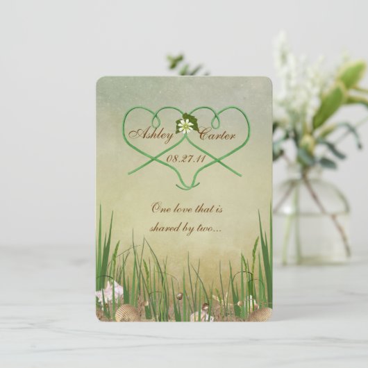 Invitation Mariage plage (Debout devant)