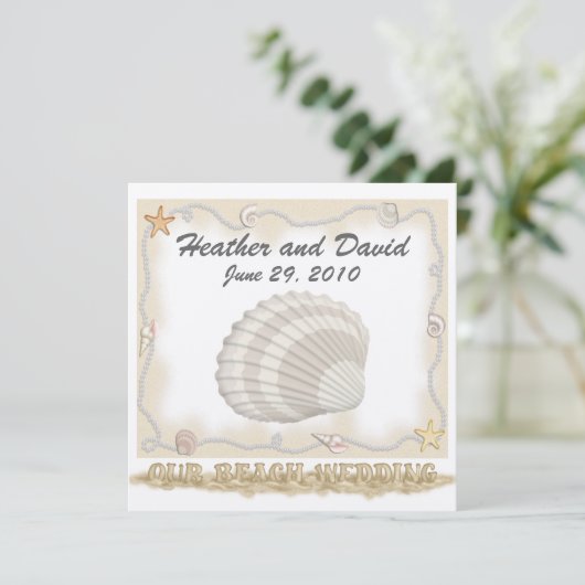 Invitation Mariage plage (Debout devant)