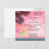 Invitation Mariage plage (Devant / Derrière)