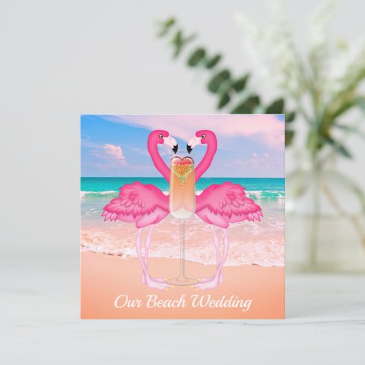 Invitation Mariage plage (Debout devant)