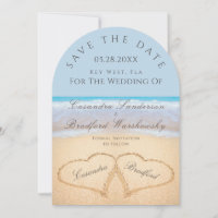 Mariage plage 2 Coeurs dans le mariage de sable