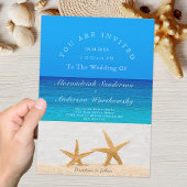 Invitation Mariage plage 2 Starfish en Mariage de sable