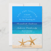 Invitation Mariage plage 2 Starfish en Mariage de sable (Devant)