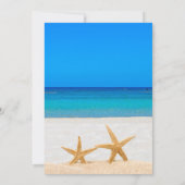 Invitation Mariage plage 2 Starfish en Mariage de sable (Dos)