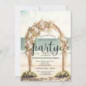 Invitation Mariage plage Arbor Rose Fiançailles (Devant)
