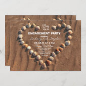 Invitation mariage plage coquillages de mer fiançailles invit (Devant / Derrière)