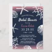 Invitation Mariage plage Coral Reef Marine & Fête des mariées (Devant)