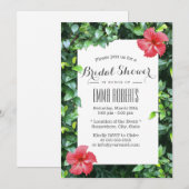 Invitation Mariage plage Fête des mariées florale tropicale (Devant / Derrière)