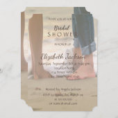 Invitation Mariage plage, Fête des mariées pieds (Devant / Derrière)