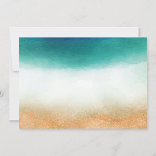 Invitation Mariage plage, Fiançailles Starfish (Dos)