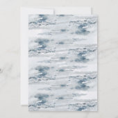 Invitation Mariage Plage florale bleu et blanc Dusty (Dos)