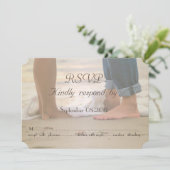 Invitation Mariage plage, Foots RSVP (Debout devant)