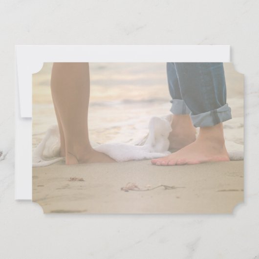 Invitation Mariage plage, Foots RSVP (Dos)