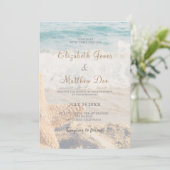 Invitation Mariage plage - Mariage de bord de mer - Plage rom (Debout devant)