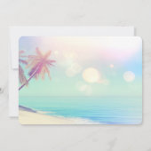 Invitation Mariage Plage Palms Coquillages (Dos)