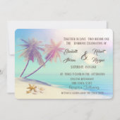 Invitation Mariage Plage Palms Coquillages (Devant)