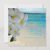 Invitation Mariage plage/plumeria de sable (Dos)