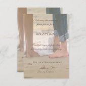 Invitation Mariage Plage, Réception Pieds (Devant / Derrière)