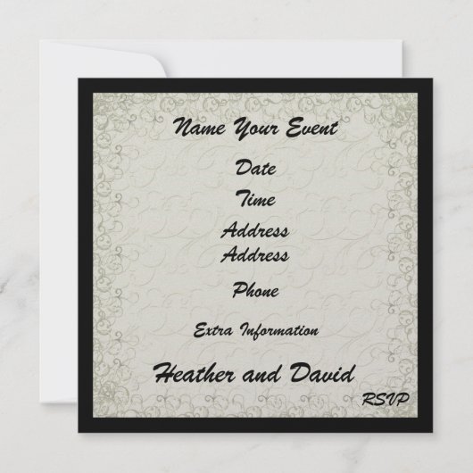 Invitation Mariage plage - SRF (Dos)