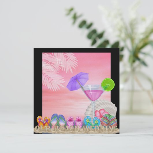 Invitation Mariage plage - SRF (Debout devant)