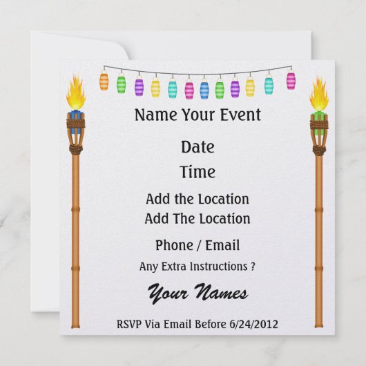 Invitation Mariage plage - SRF (Dos)
