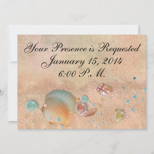 Invitation Mariage plage - SRF (Devant)