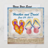 Invitation Mariage plage - SRF (Devant / Derrière)