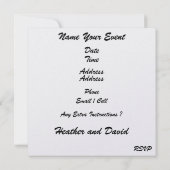 Invitation Mariage plage - SRF (Dos)