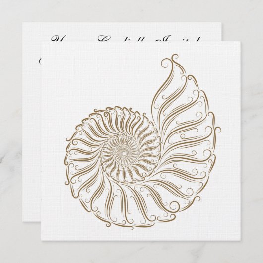 Invitation Mariage plage - SRF (Devant / Derrière)