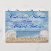Invitation Mariage plage - SRF (Devant / Derrière)